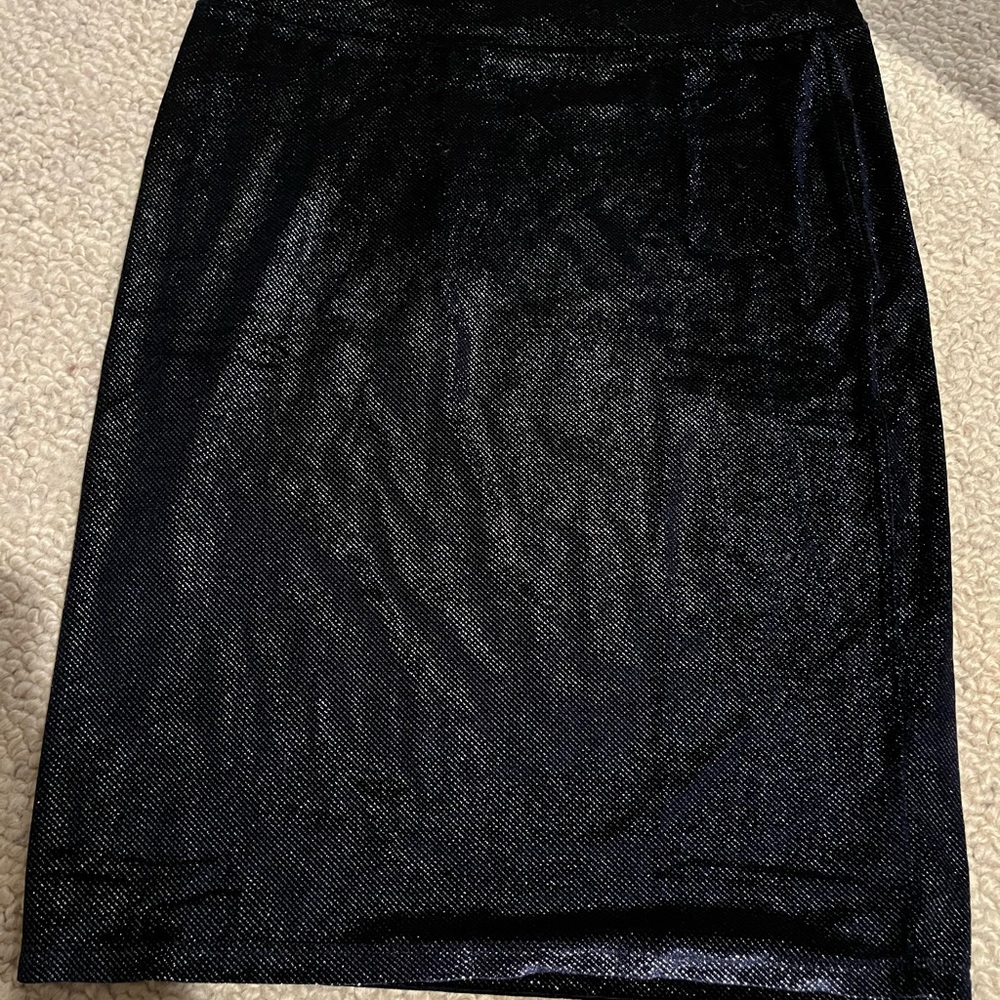 Navy velvet LulaRoe Cassie pencil stretchy skirt